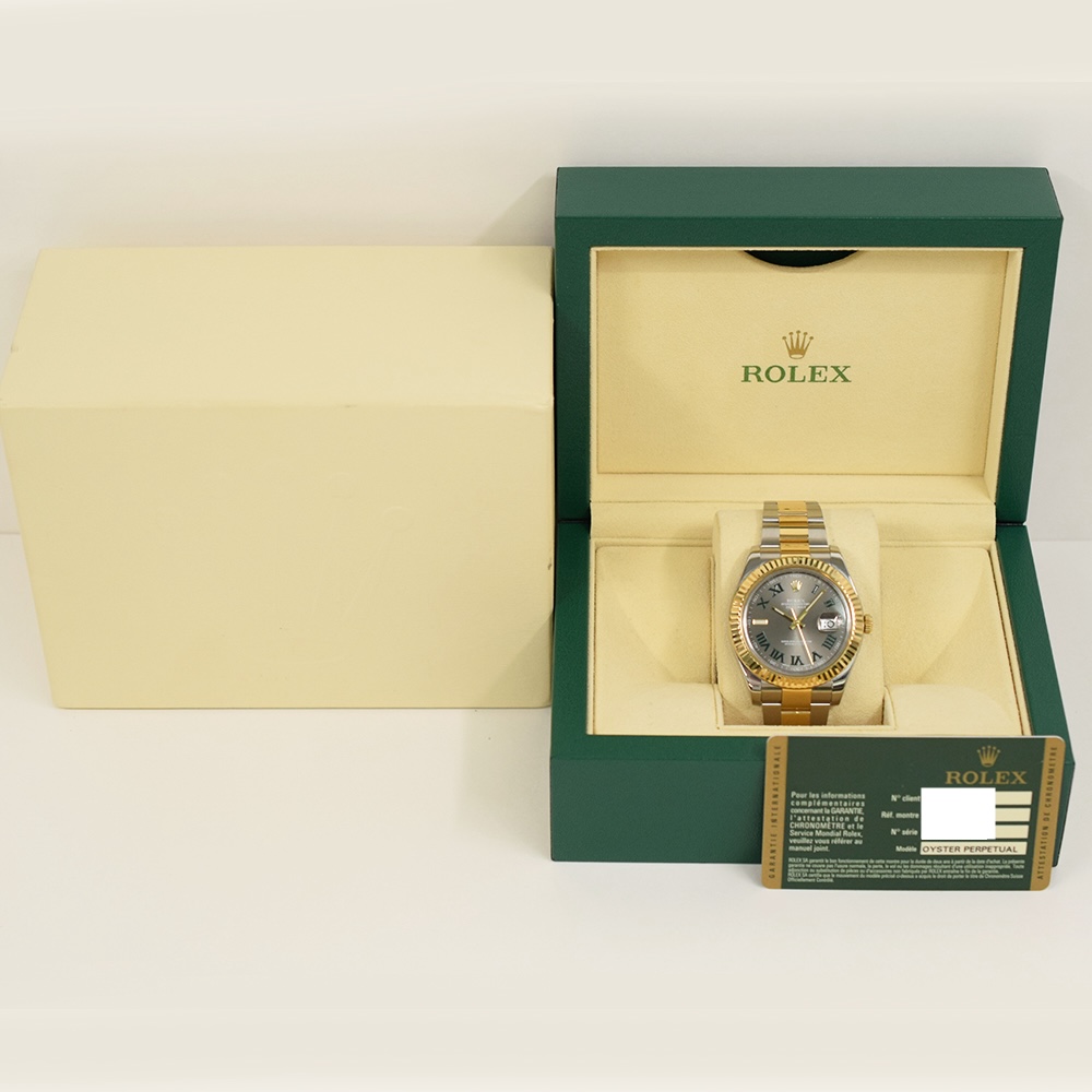 Rolex Datejust II Stainless Steel and Yellow Gold Wimbledon Roman Dial 116333