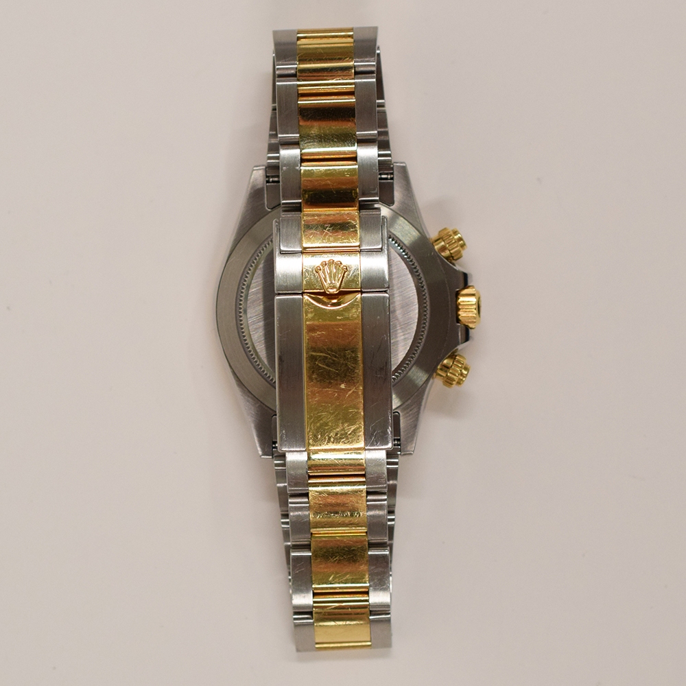 Rolex Daytona Stainless Steel and Yellow Gold White Diamond Dial 116503G