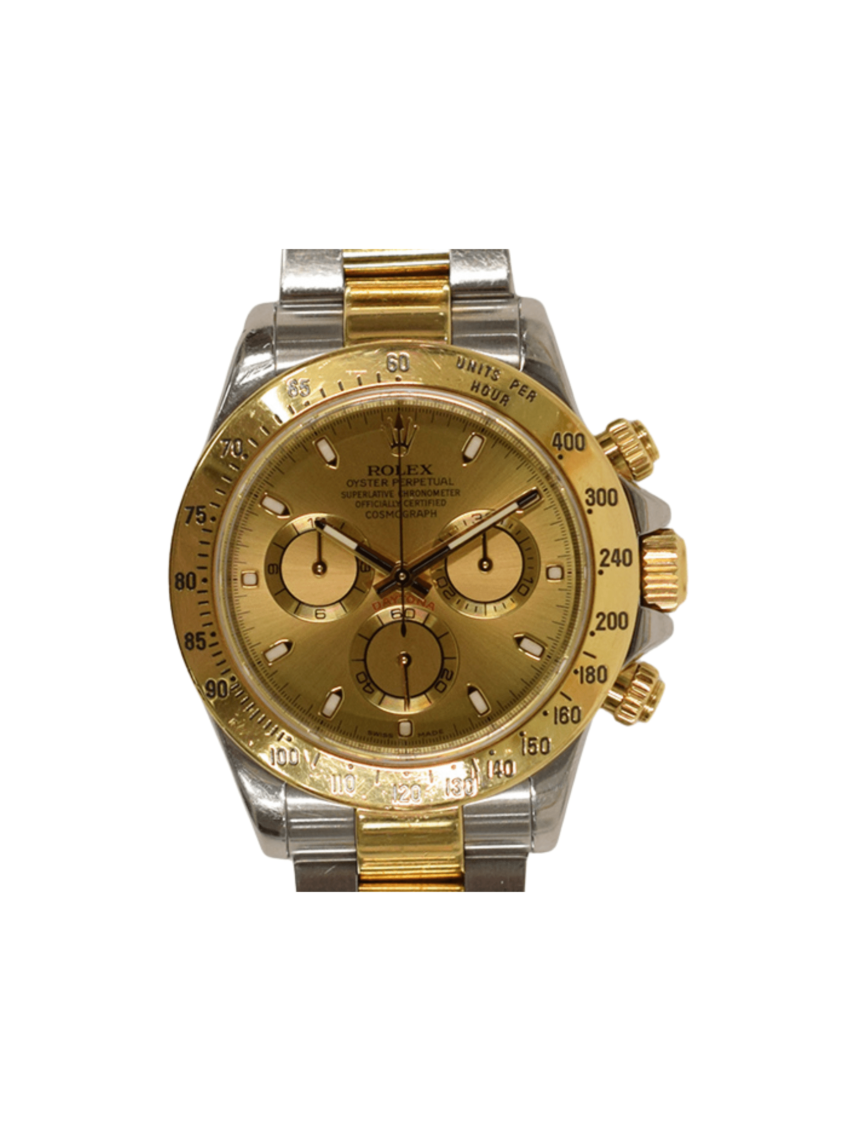 Rolex Daytona Stainless Steel and Yellow Gold Champagne Dial 116523