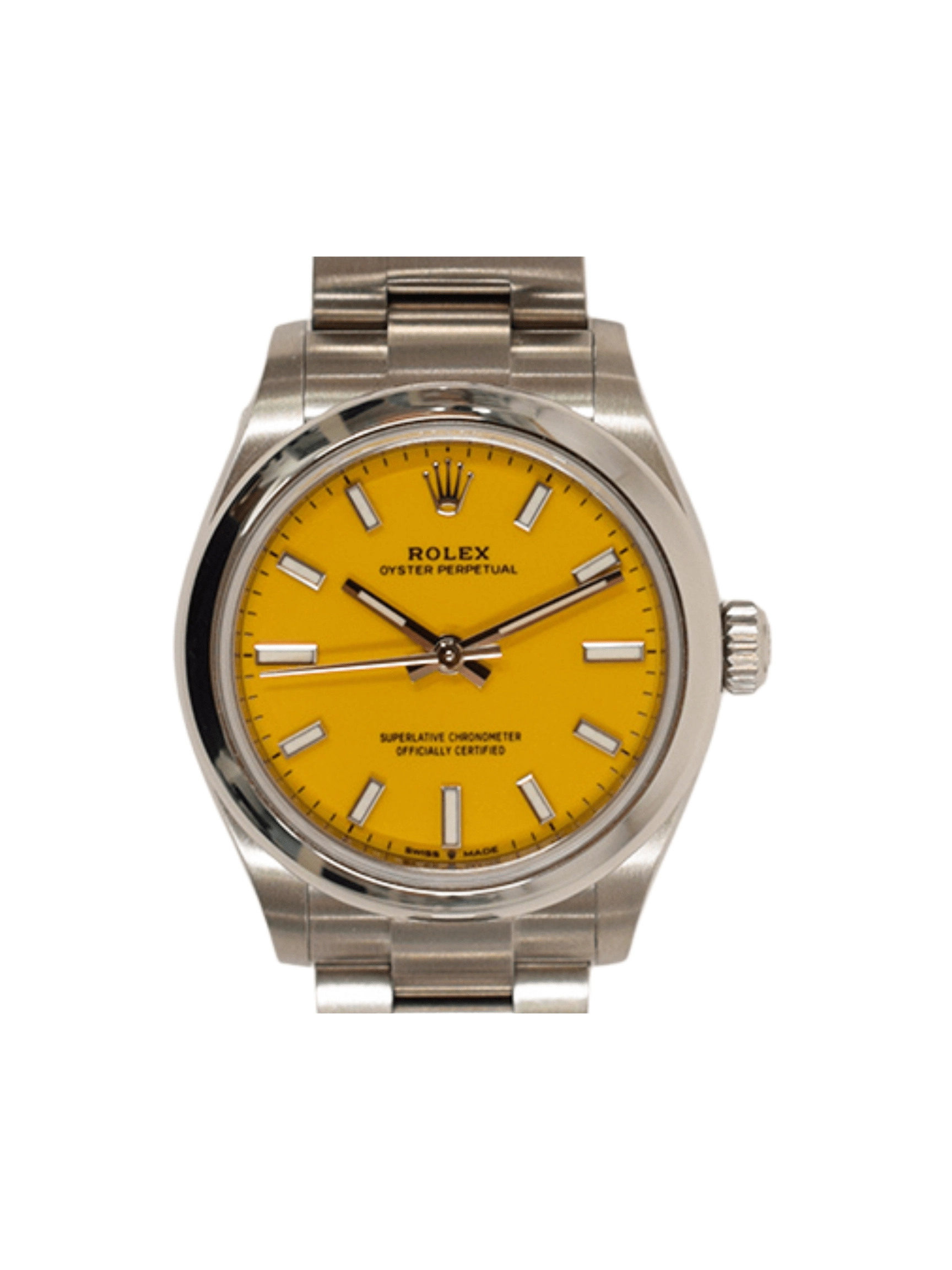 Rolex Oyster Perpetual 31 Stainless Steel Yellow Dial 277200