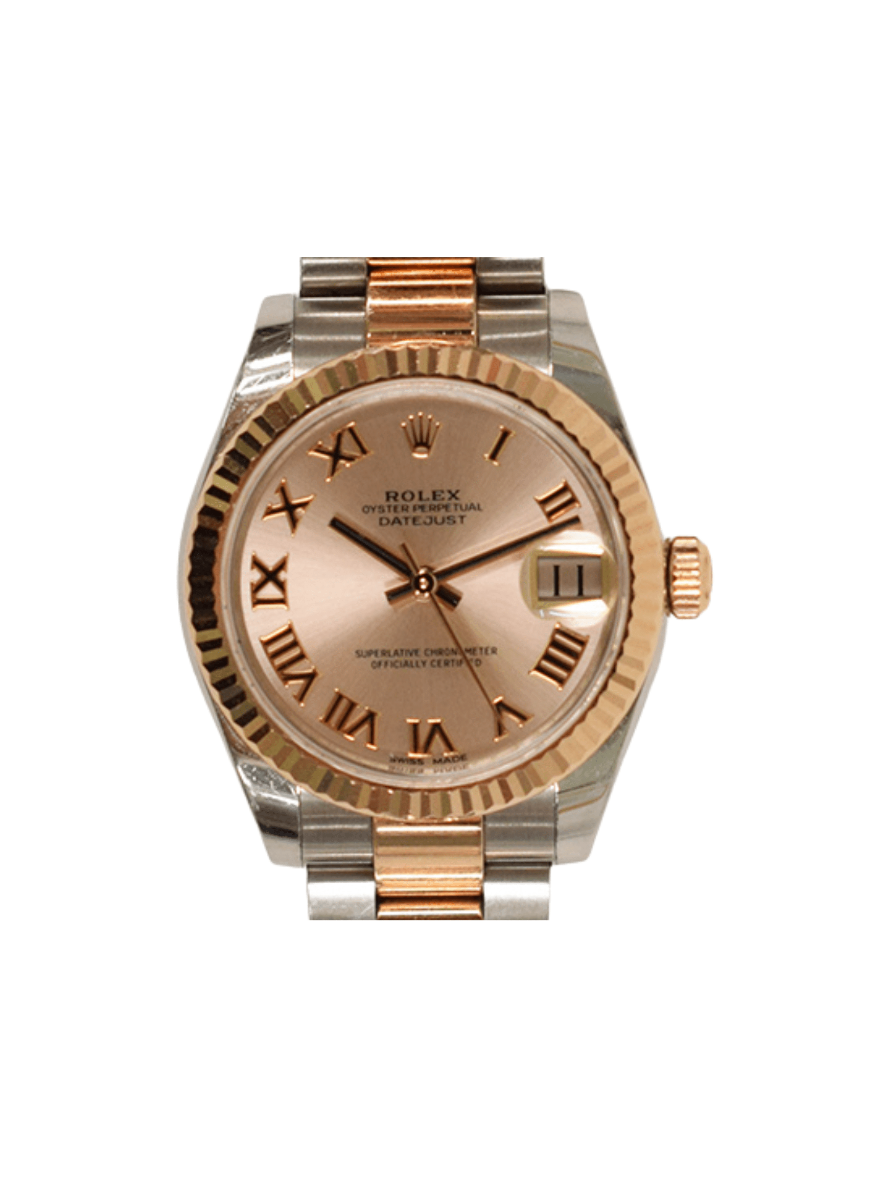 Rolex Datejust 31 Stainless Steel and Rose Gold Pink Roman Dial 178271