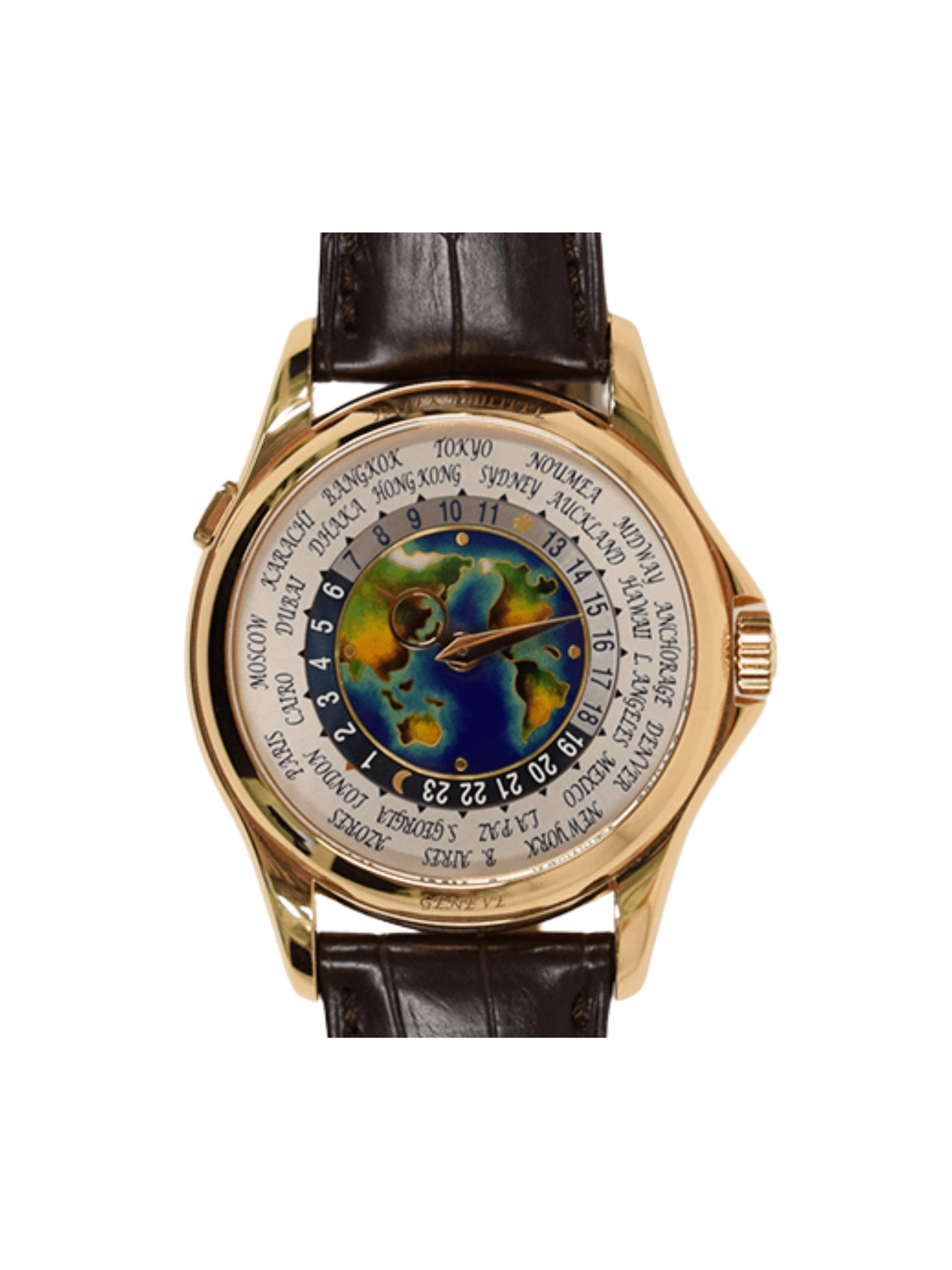 Patek Philippe World Time Complications Yellow Gold Enamel Dial 5131R-011
