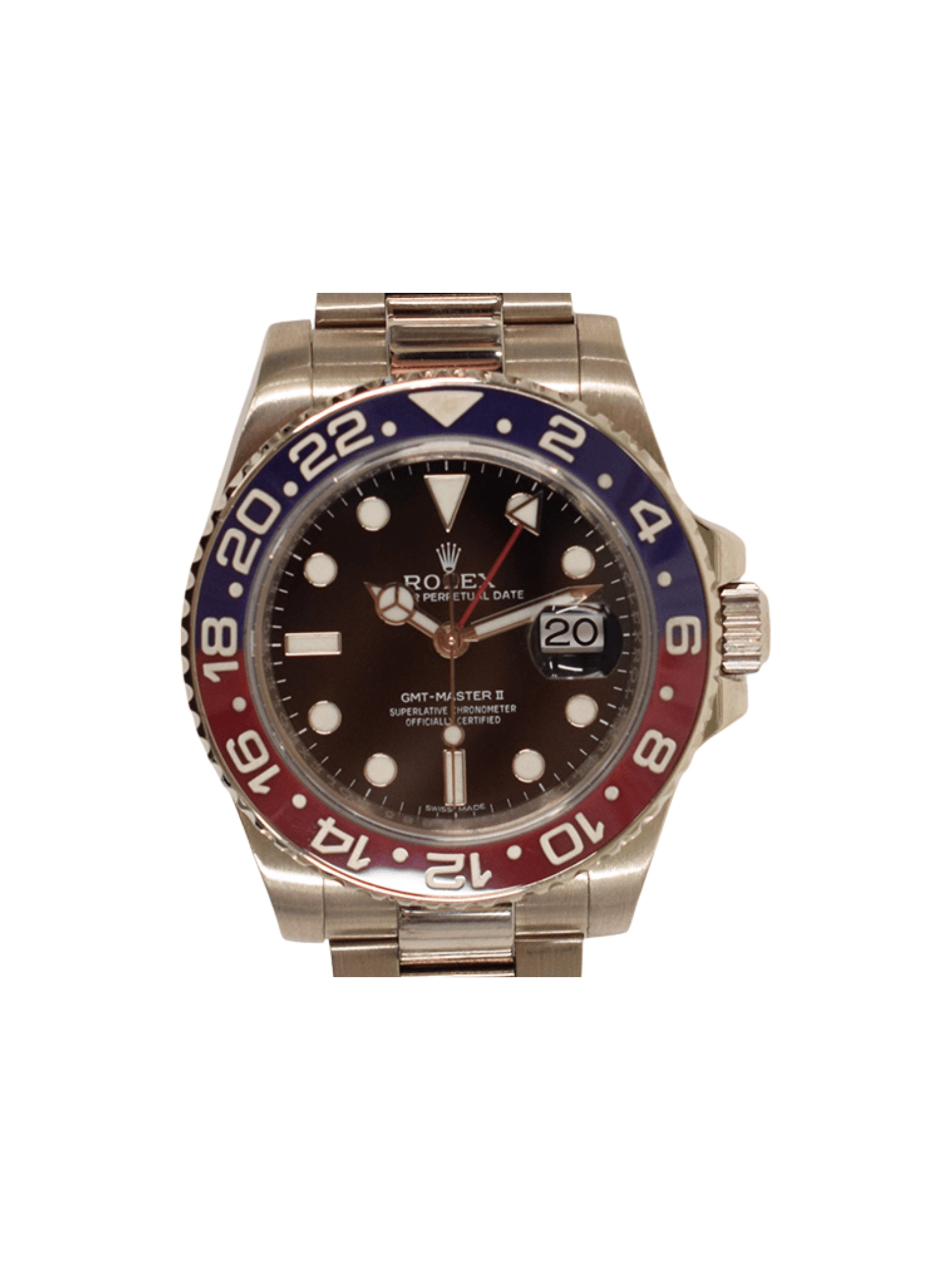 Rolex GMT-Master II "Pepsi" White Gold Black Dial 116719BLRO