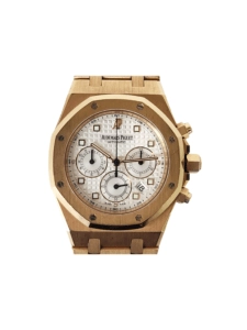 Audemars Piguet Royal Oak Chronograph Rose Gold White Dial 25960OR.00.1185OR.01