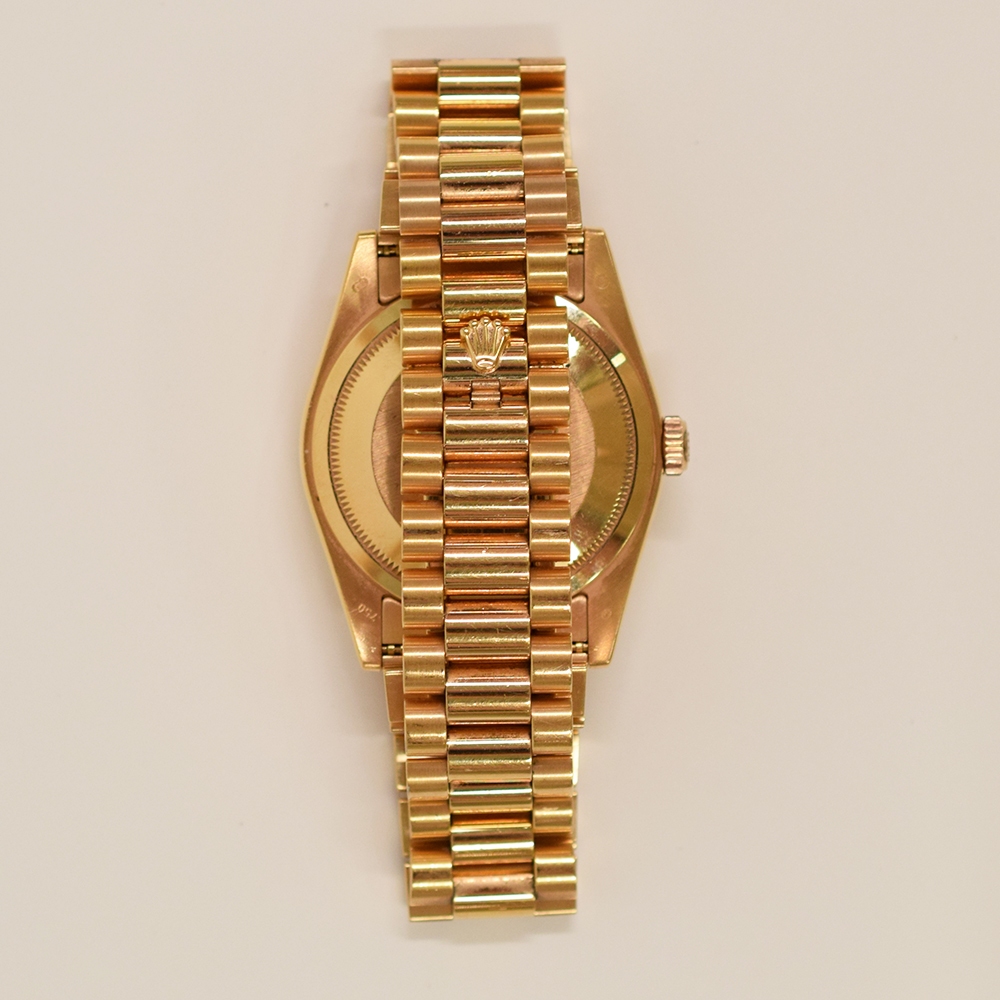 Rolex Day-Date 36 Rose Gold Black Dial 118235
