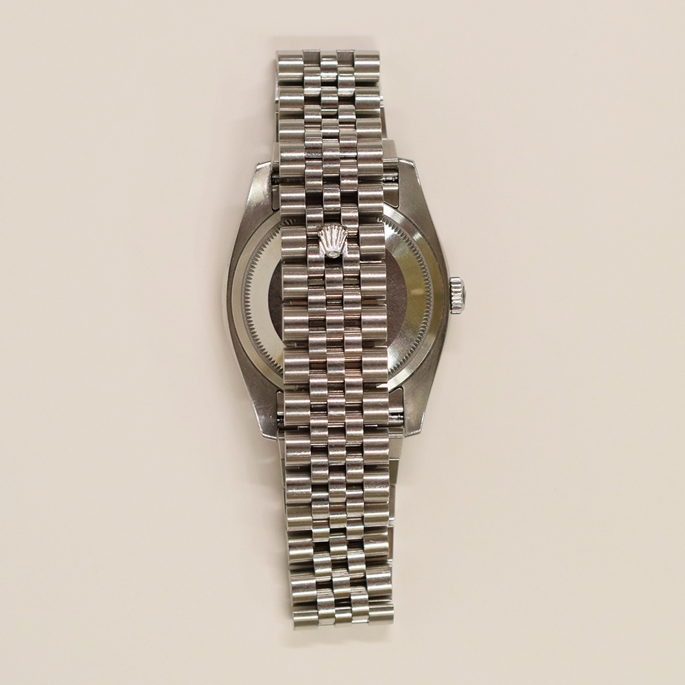 Rolex Datejust 36 Stainless Steel and White Gold Black Diamond Dial 116234G