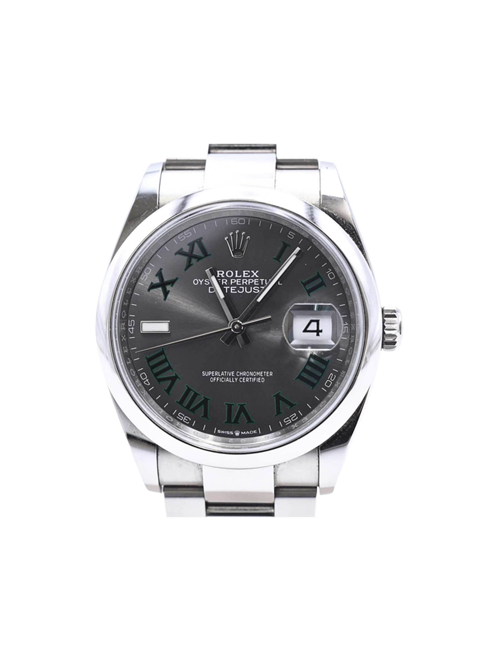 Rolex Datejust 36 Stainless Steel Wimbledon Roman Dial 126200