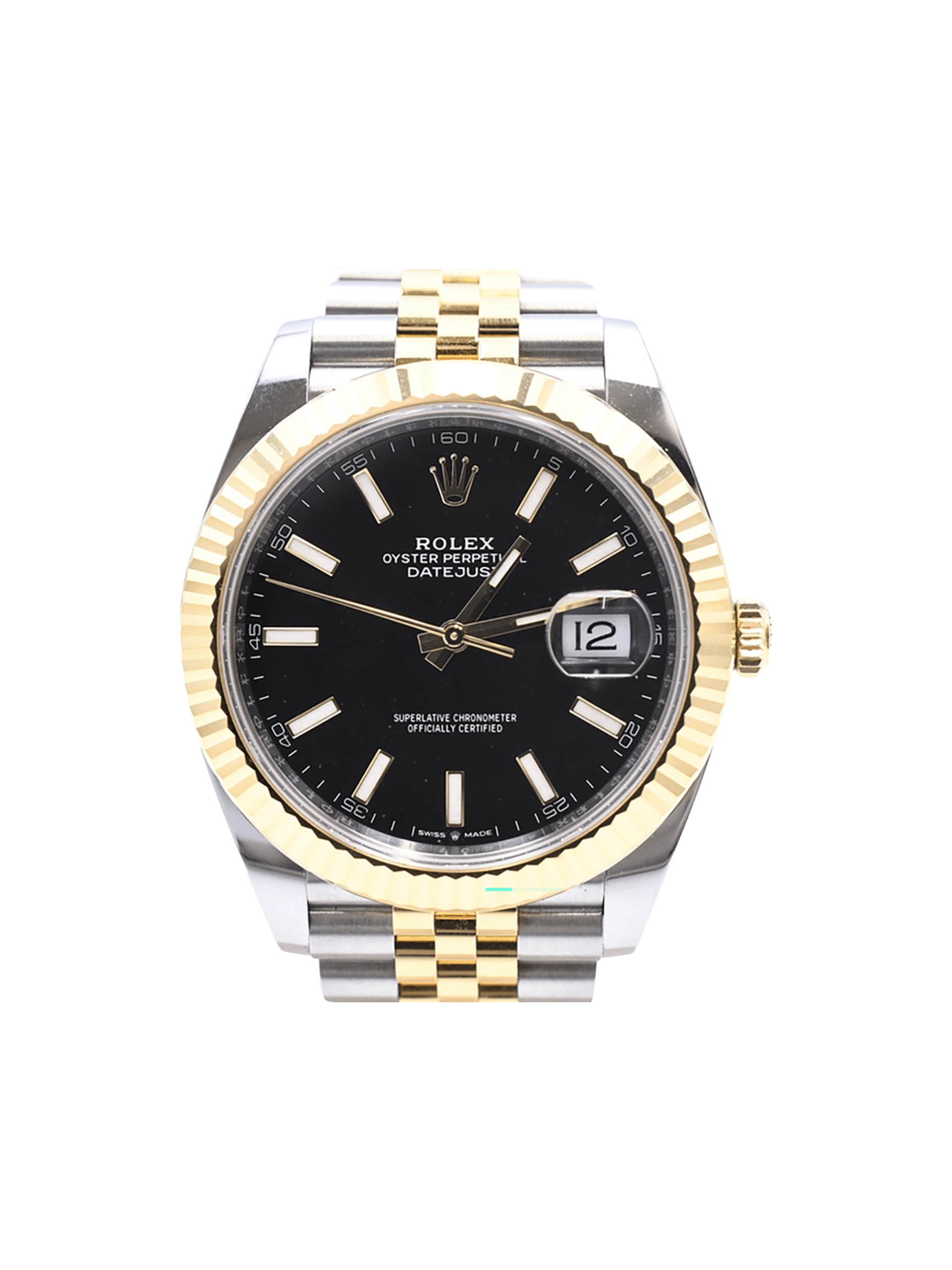 Rolex Datejust 41 Stainless Steel and Yellow Gold Black Stick Dial 126333