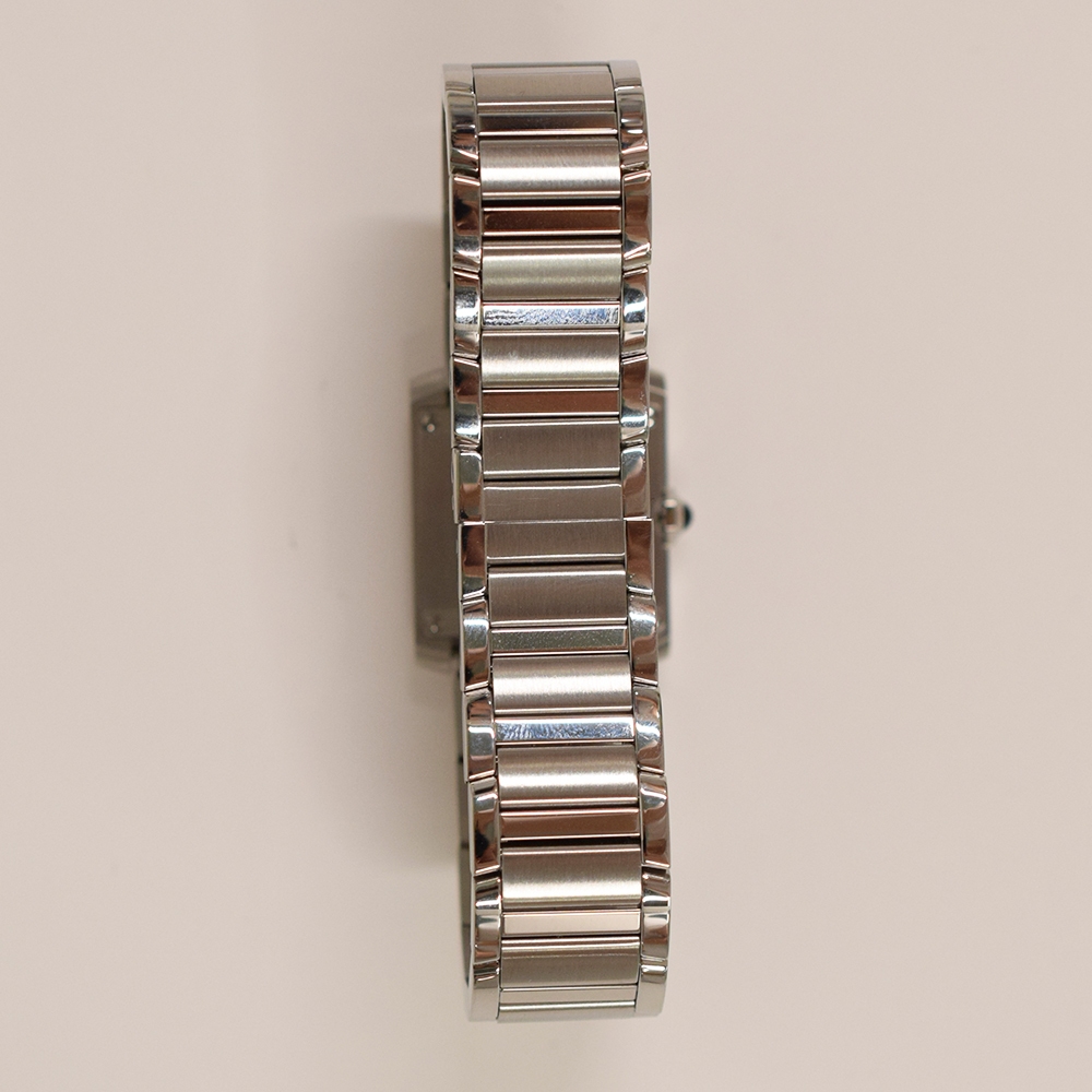 Cartier Tank Française Stainless Steel Silver Roman Dial WSTA0129