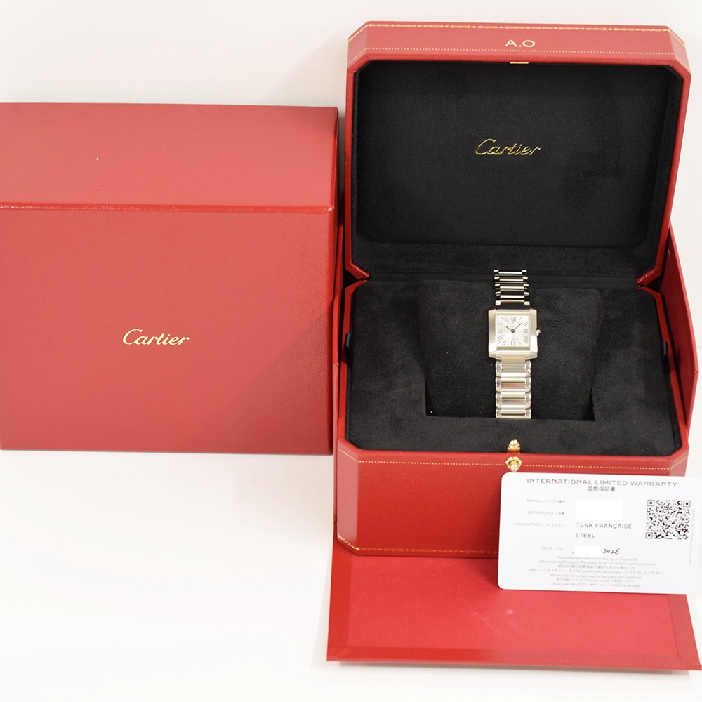 Cartier Tank Française Stainless Steel Silver Roman Dial WSTA0129