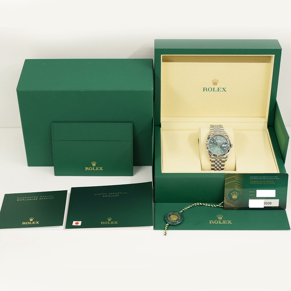 Rolex Datejust 36 Stainless Steel and White Gold Mint Green Dial 126234