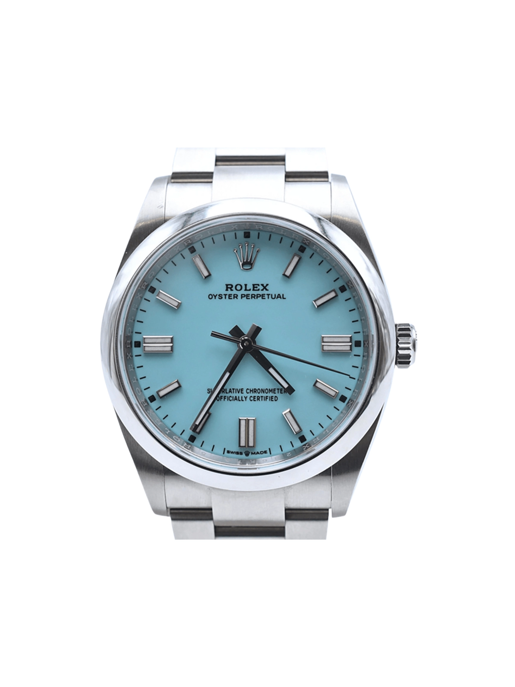 Rolex Oyster Perpetual 36 Stainless Steel Turquoise Stick Dial 126000