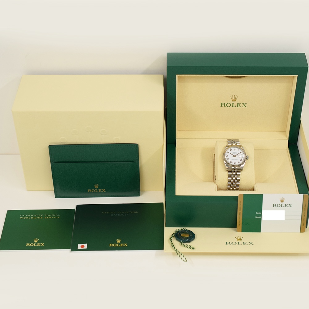 Rolex Datejust Stainless Steel and White Gold White Roman Dial 178274