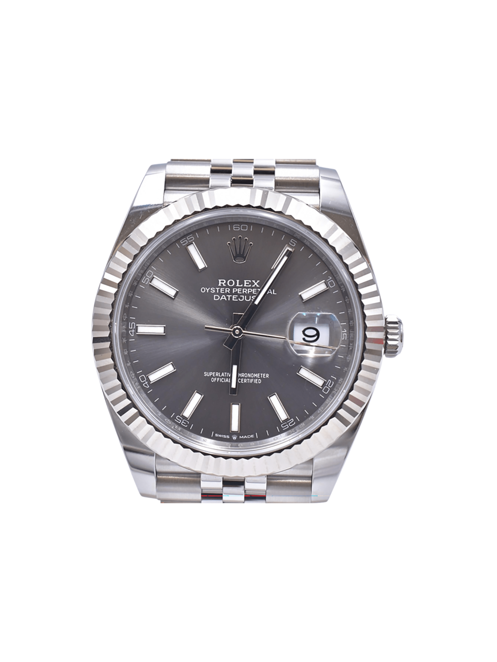 Rolex Datejust Stainless Steel and White Gold Slate Dial 126334