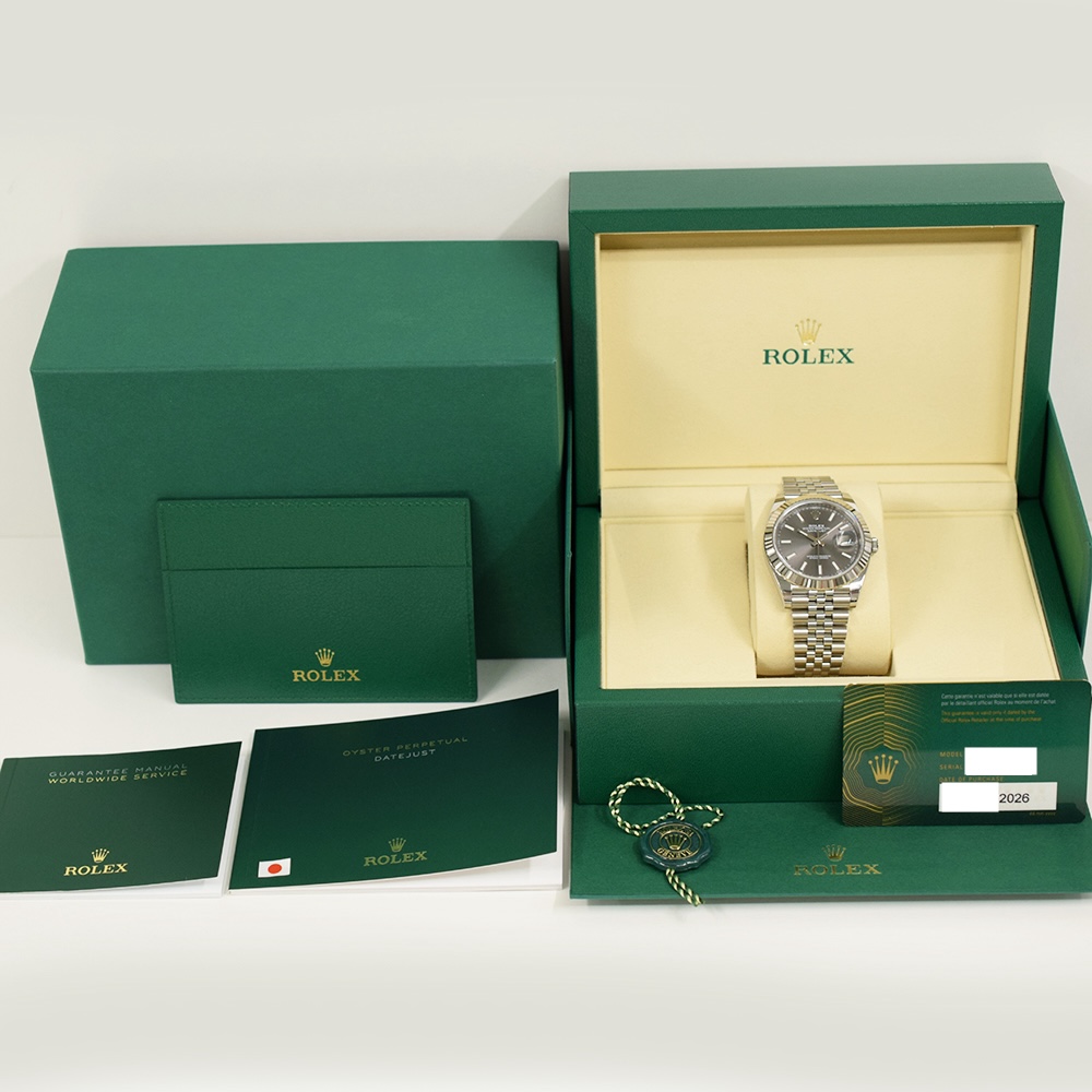 Rolex Datejust Stainless Steel and White Gold Slate Dial 126334