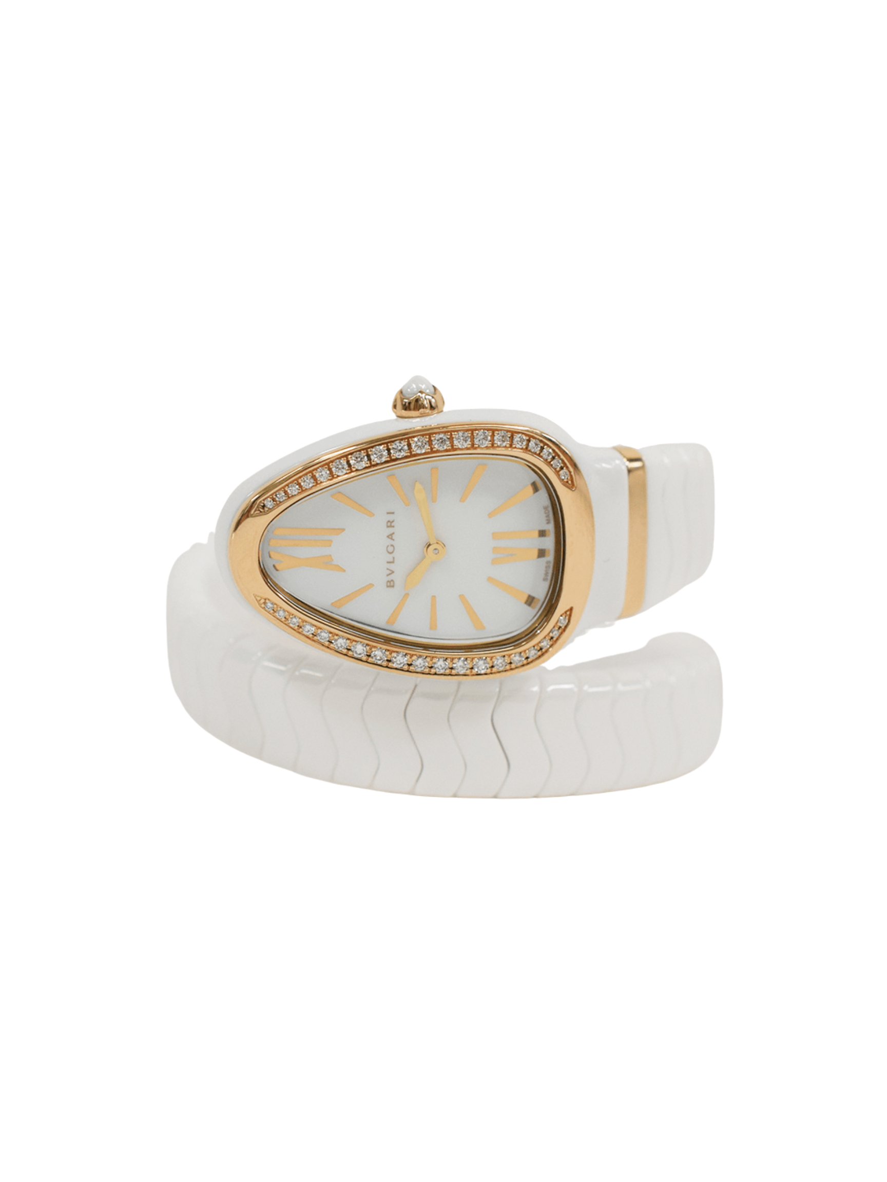 Bvlgari Pasha de Cartier Ceramic White Gold White Roman Dial SPC35WG