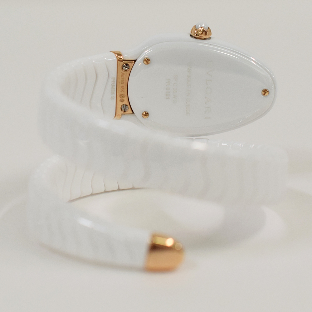 Bvlgari Pasha de Cartier Ceramic White Gold White Roman Dial SPC35WG