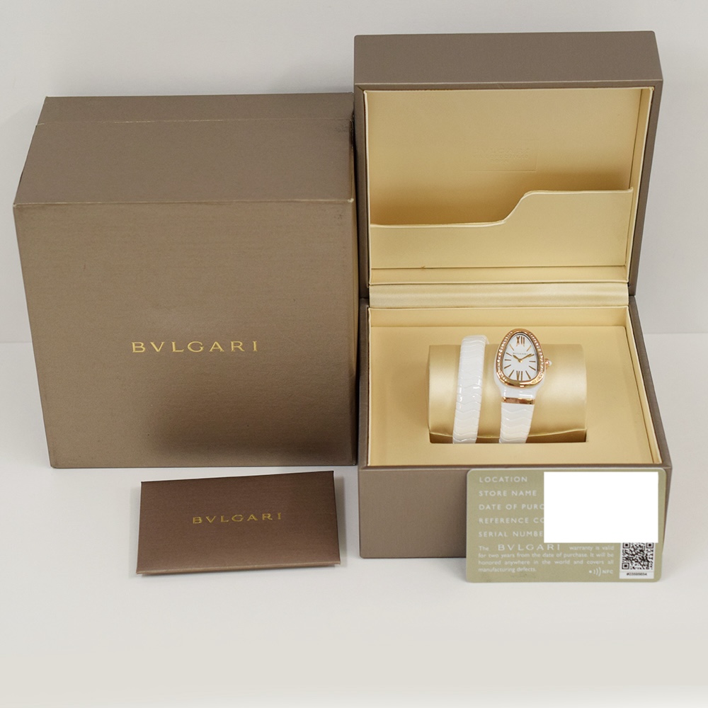 Bvlgari Pasha de Cartier Ceramic White Gold White Roman Dial SPC35WG