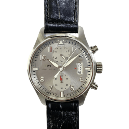 IWC Pilot Spitfire Chronograph "Ju-Air" Stainless Steel Silver Dial IW387809