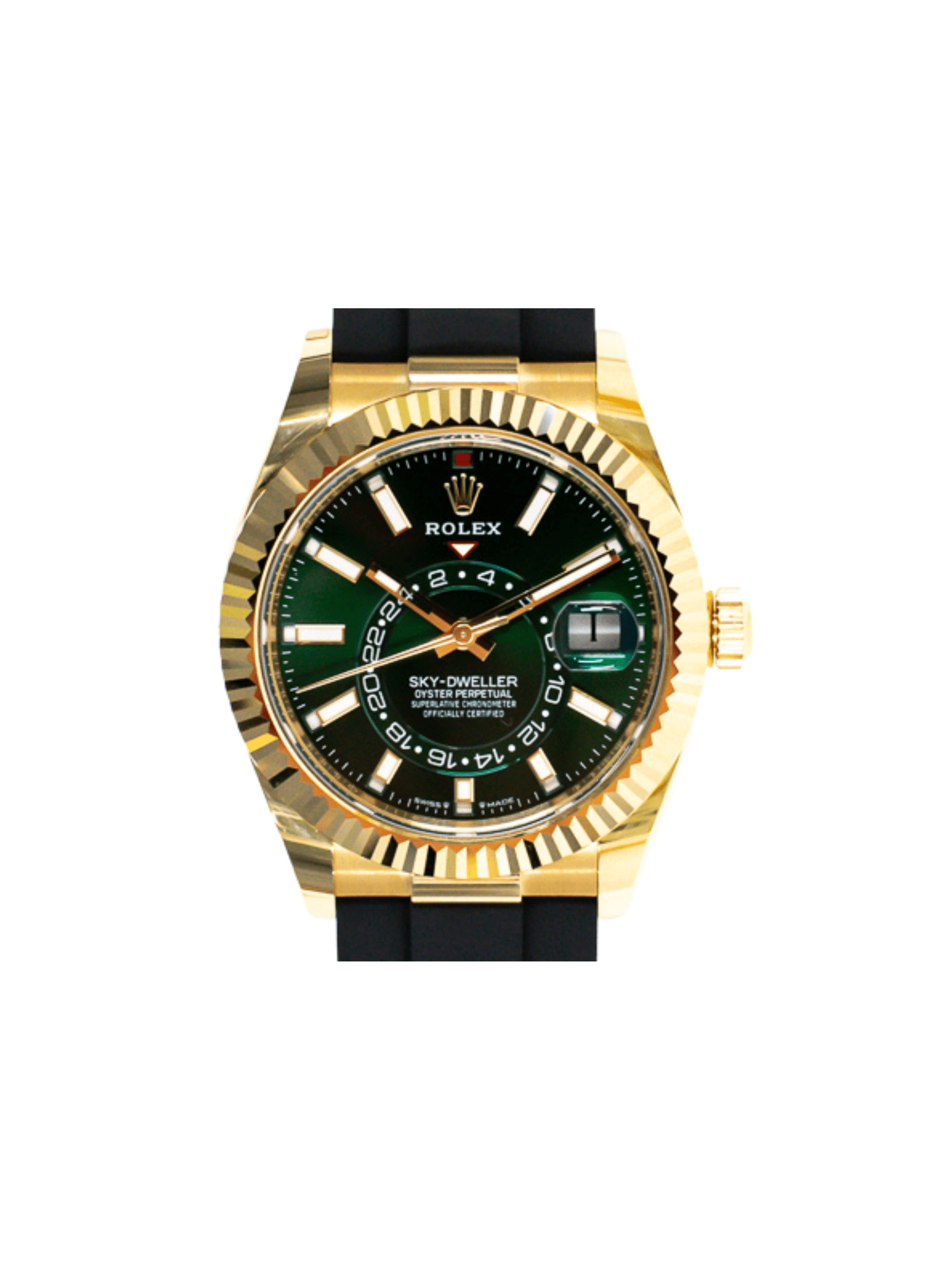 Rolex Sky-dweller Yellow Gold Green Stick Dial 336238