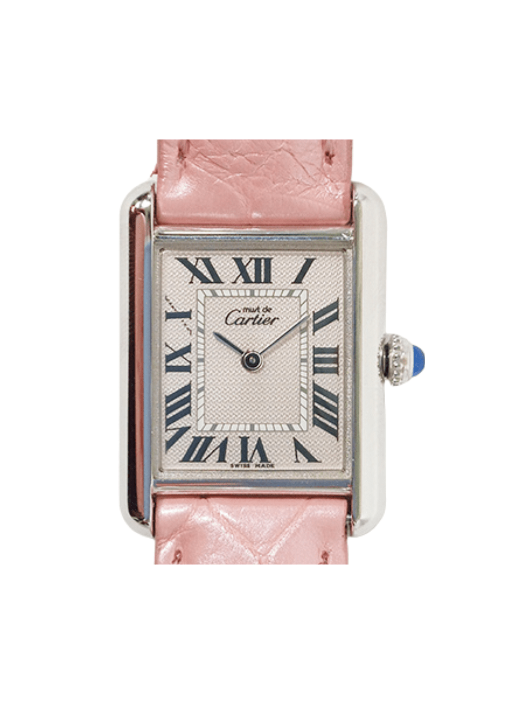 Cartier Tank Must Sterling Silver Pink Roman Dial W1016130