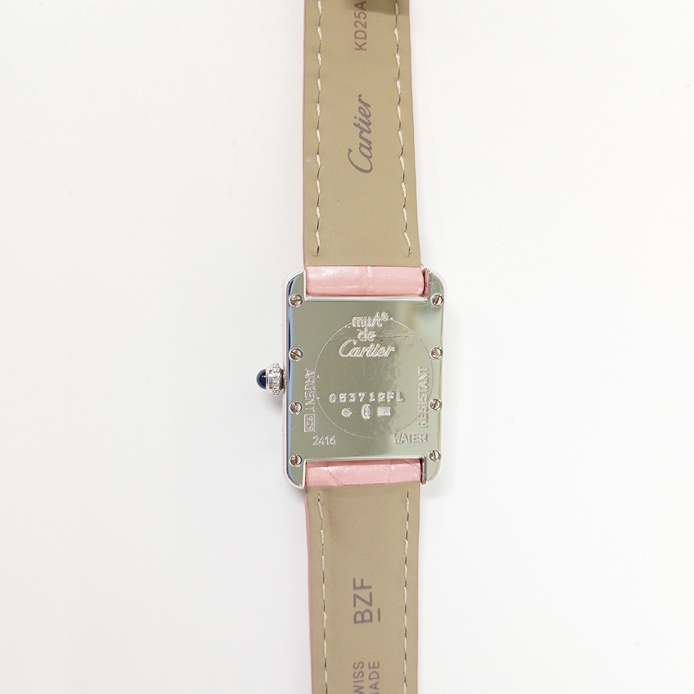 Cartier Tank Must Sterling Silver Pink Roman Dial W1016130