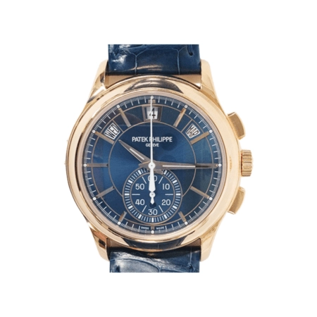 Patek Philippe Annual Calendar Flyback Chronograph Rose Gold Blue Dial 5905R-010