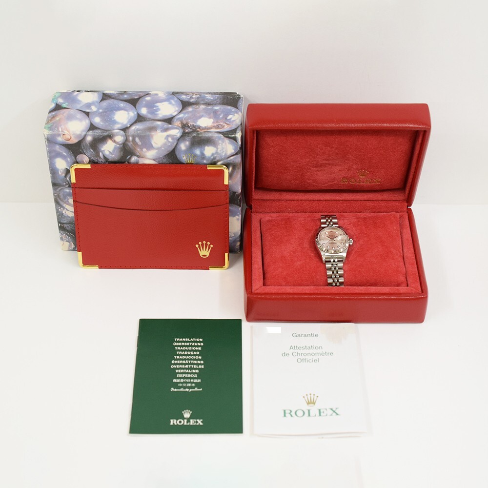 Rolex Lady-Datejust Stainless Steel/White Gold with Silver Diamond Dial 79174G
