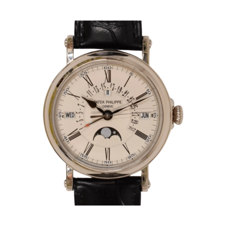 Patek Philippe Perpetual Calendar White Gold White Roman Dial 5159G-001