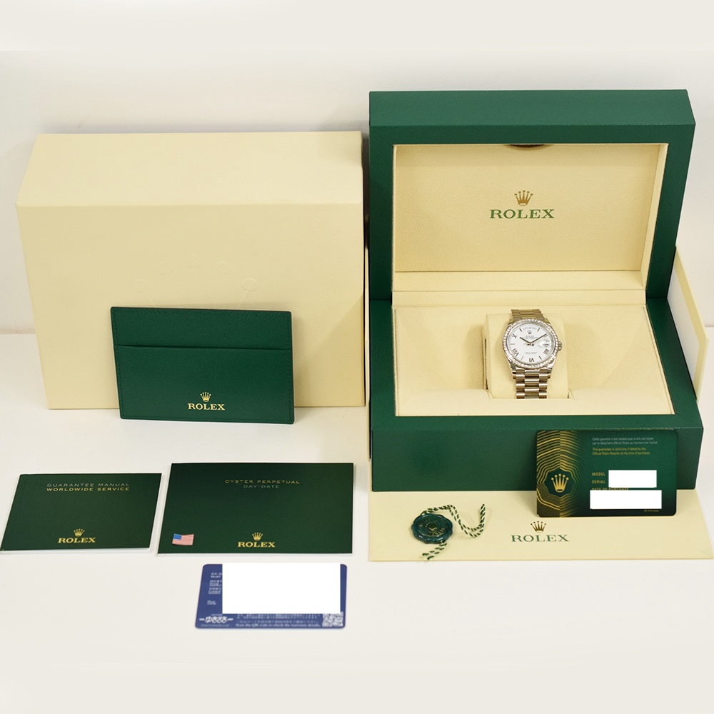 Rolex Day-Date 36 White Gold White Roman Dial 128349RBR