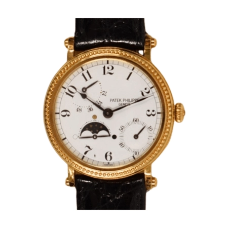 Patek Philippe Complications Yellow Gold White Arabic Dial 5015J