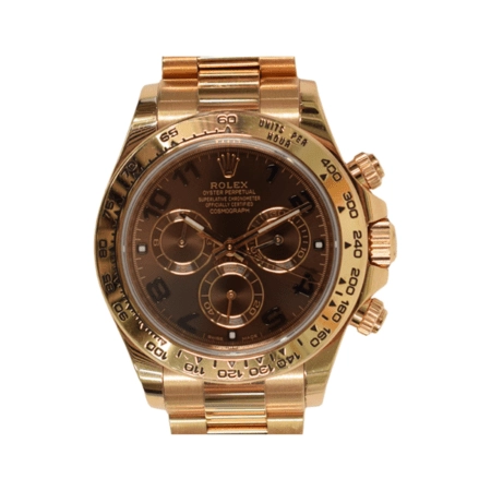 Rolex Daytona Rose Gold Chocolate Arabic Dial 116505
