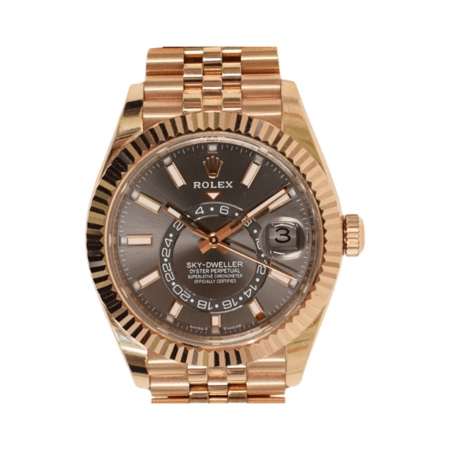 Rolex Sky-Dweller Rose Gold Grey Stick Dial 336935