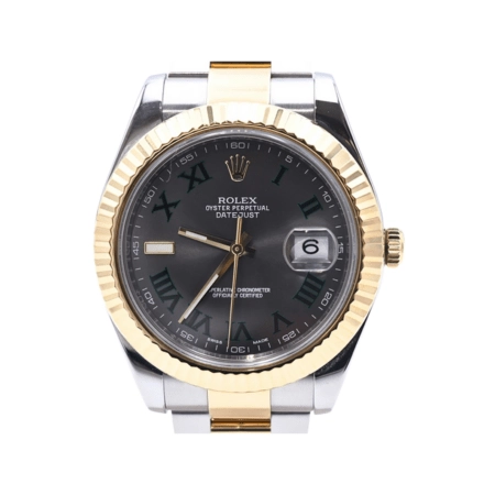 Rolex Datejust II Stainless Steel and Yellow Gold Wimbledon Roman Dial 116333