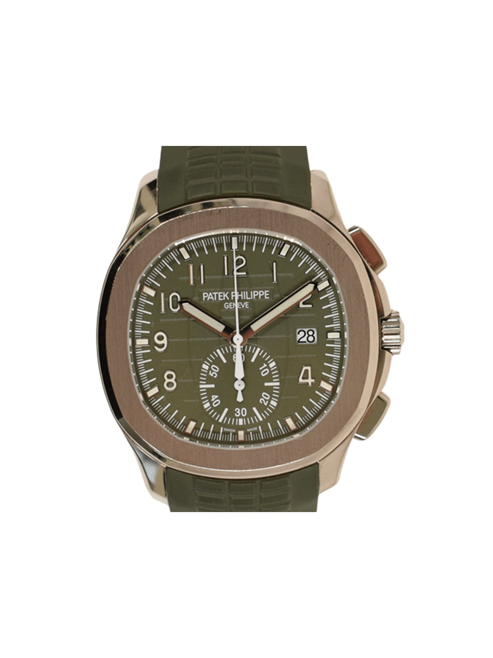 Patek Philippe Aquanaut White Gold Green Arabic Dial 5968G-010