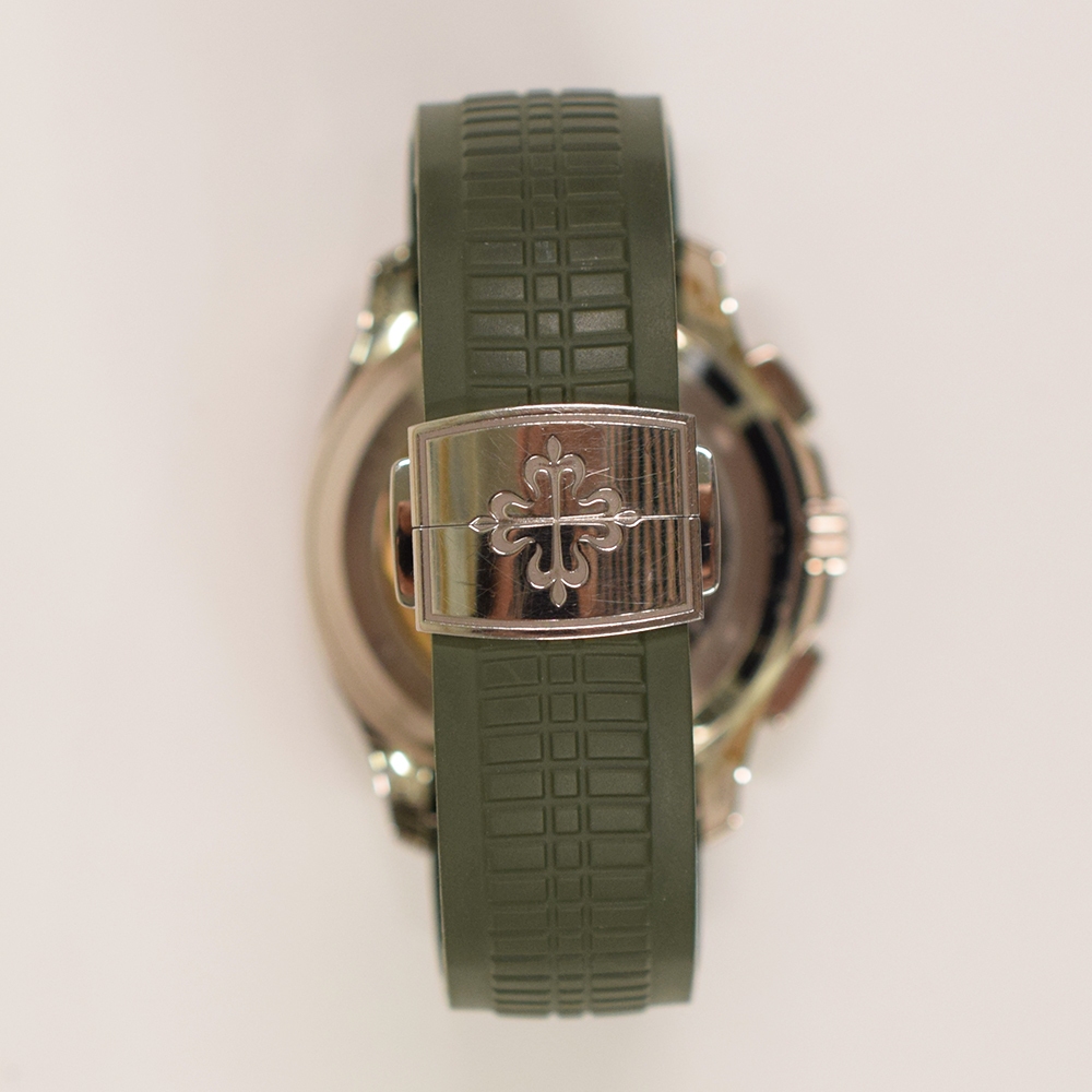 Patek Philippe Aquanaut White Gold Green Arabic Dial 5968G-010