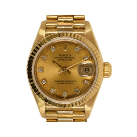 Rolex Lady-Datejust Yellow Gold Champagne Diamond Dial 69178G