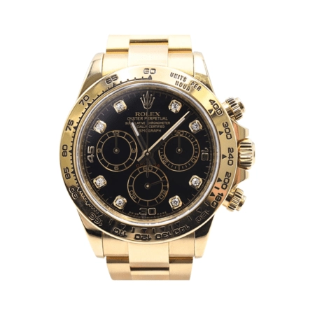 Rolex Daytona Yellow Gold Black Diamond Dial 116508G