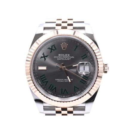 Rolex Datejust 41 Stainless Steel and Rose Gold Wimbledon Roman Dial 126331