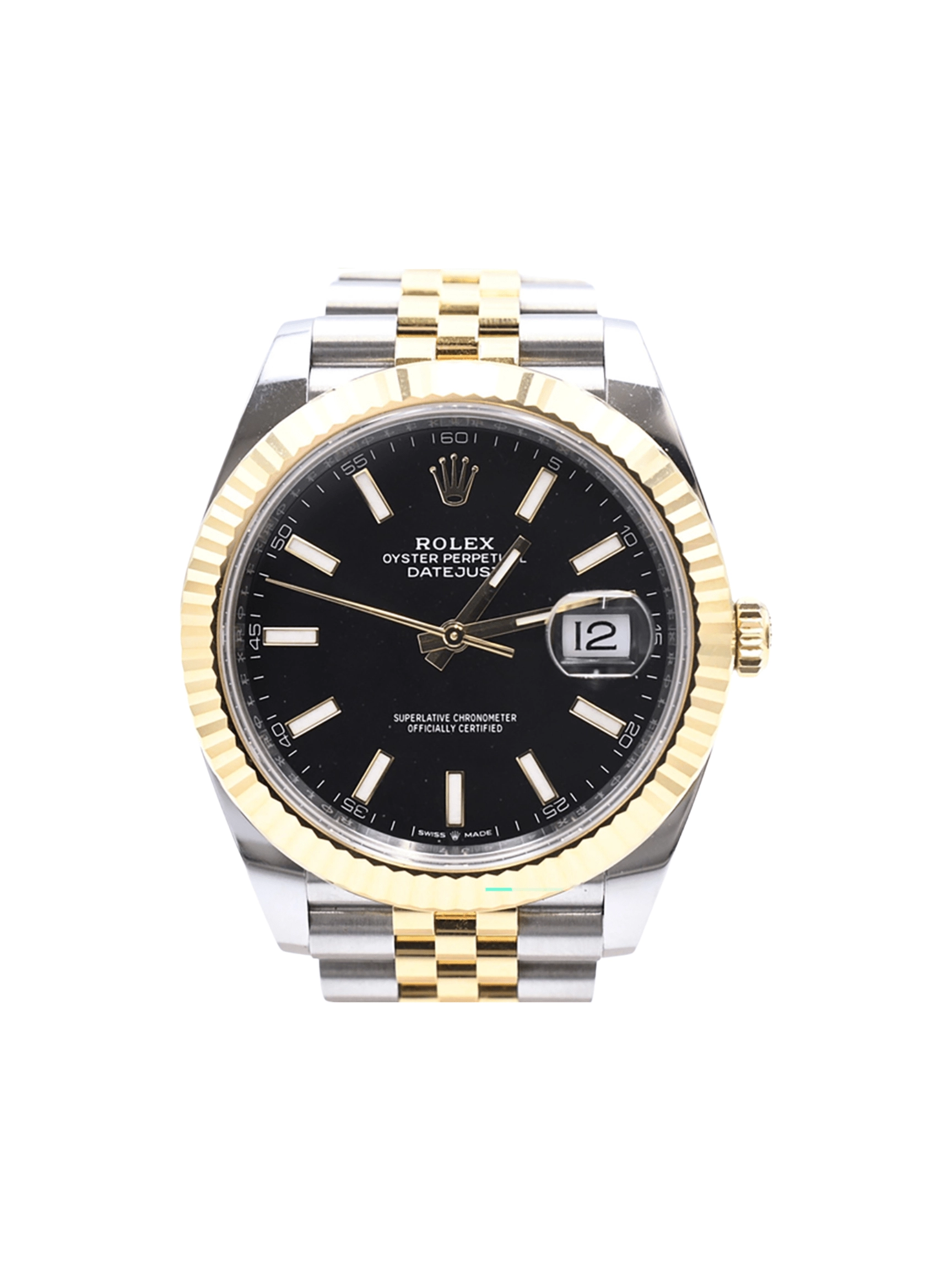 Rolex Datejust 41 Stainless Steel and Yellow Gold Black Stick Dial 126333