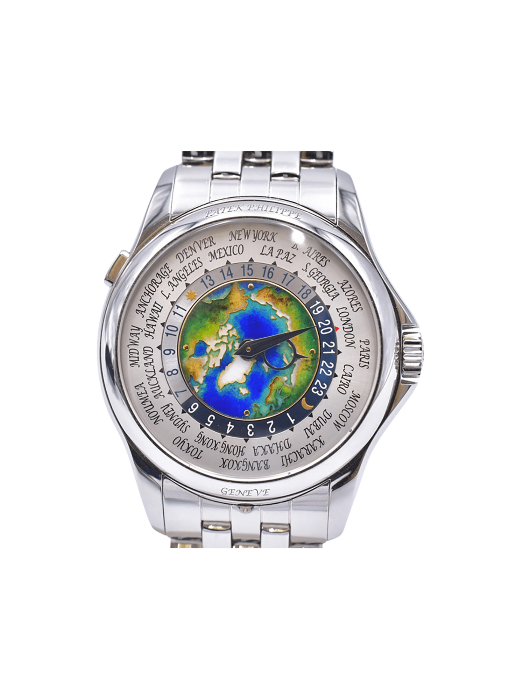 Patek Philippe World Time Platinum White Dial 5131/1P-001