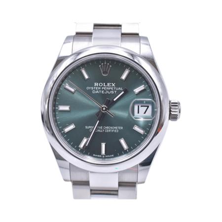 Rolex Datejust 31 Stainless Steel Mint Green Stick Dial 278240