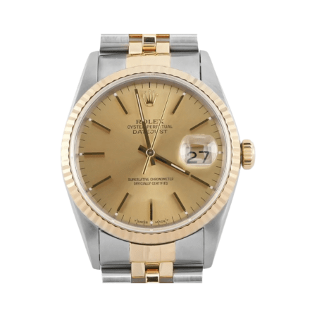 Rolex Datejust 36 Stainless Steel and Yellow Gold Champagne Dial 16233