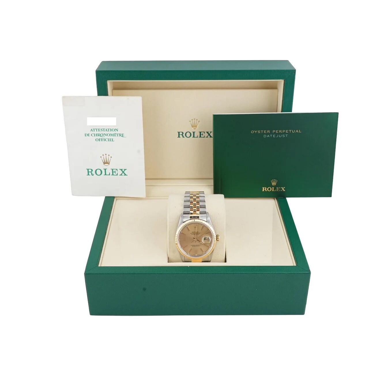 Rolex Datejust 36 Stainless Steel and Yellow Gold Champagne Dial 16233