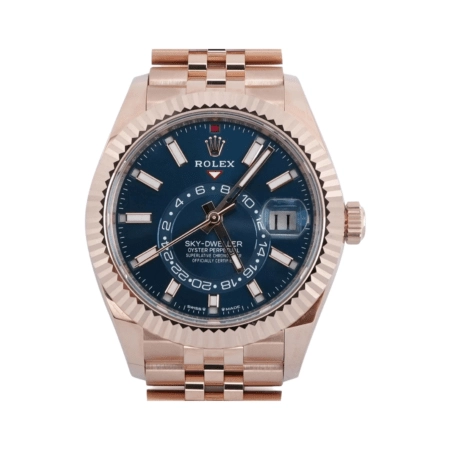 Rolex Sky-Dweller Rose Gold Blue Stick Dial 336935