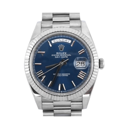 Rolex Day-Date 40 White Gold Blue Roman Dial 228239