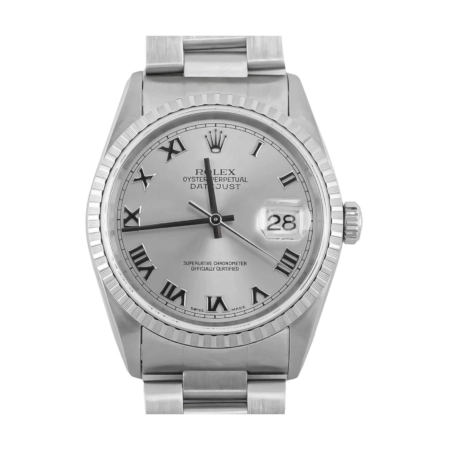 Rolex Datejust 36 Stainless Steel Silver Roman Dial 16220