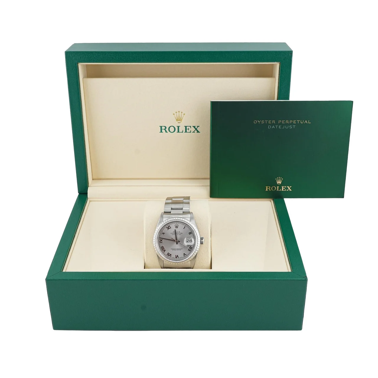 Rolex Datejust 36 Stainless Steel Silver Roman Dial 16220