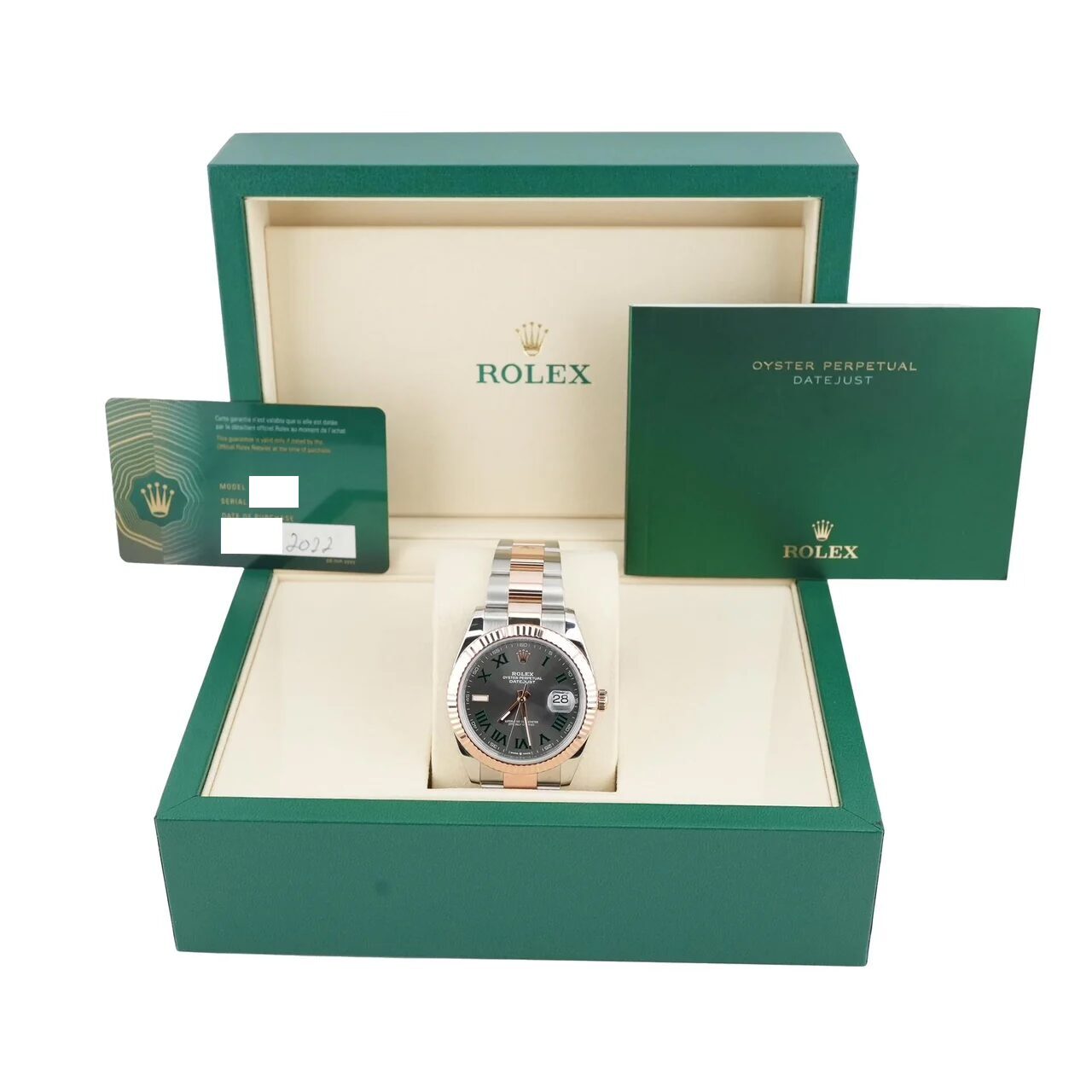 Rolex Datejust 41 Stainless Steel and Rose Gold Wimbledon Roman Dial 126331