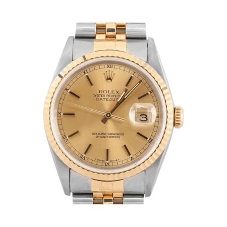 Rolex Datejust 36 Stainless Steel and Yellow Gold Champagne Dial 16233